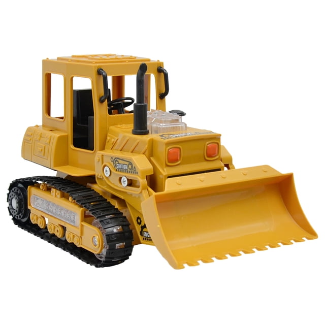 Bewildely 1:24 Camión de juguete con grúa de control remoto con luces intermitentes Juguete para regalo para niños Juguetes excavadora
