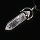thumbnail image 1 of Colgante de punta de cuarzo, piedra natural, cristal, ágata, bala, hexágono, collar con poste colgante, 1 of 5
