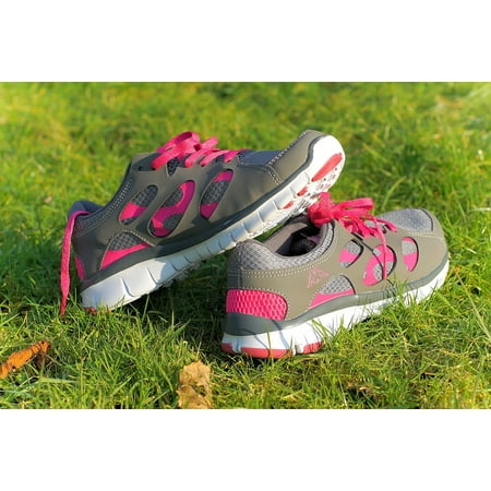 Framed Art for Your Wall Jog Shoelaces Shoes Red Sports Shoes Beautiful