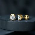 thumbnail image 5 of Rosec Jewels Lab Diamond Cat Earrings with Screw Back (4 mm, 1/2 Ct, EF-VS Quality) - Ready to Gift, 18K Yellow Gold, 5 of 9