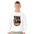 thumbnail image 3 of Your Team Sucks Fantasy Baseball Men's Big & Tall Crewneck Sweatshirt Brisco Brands 4X, 3 of 5