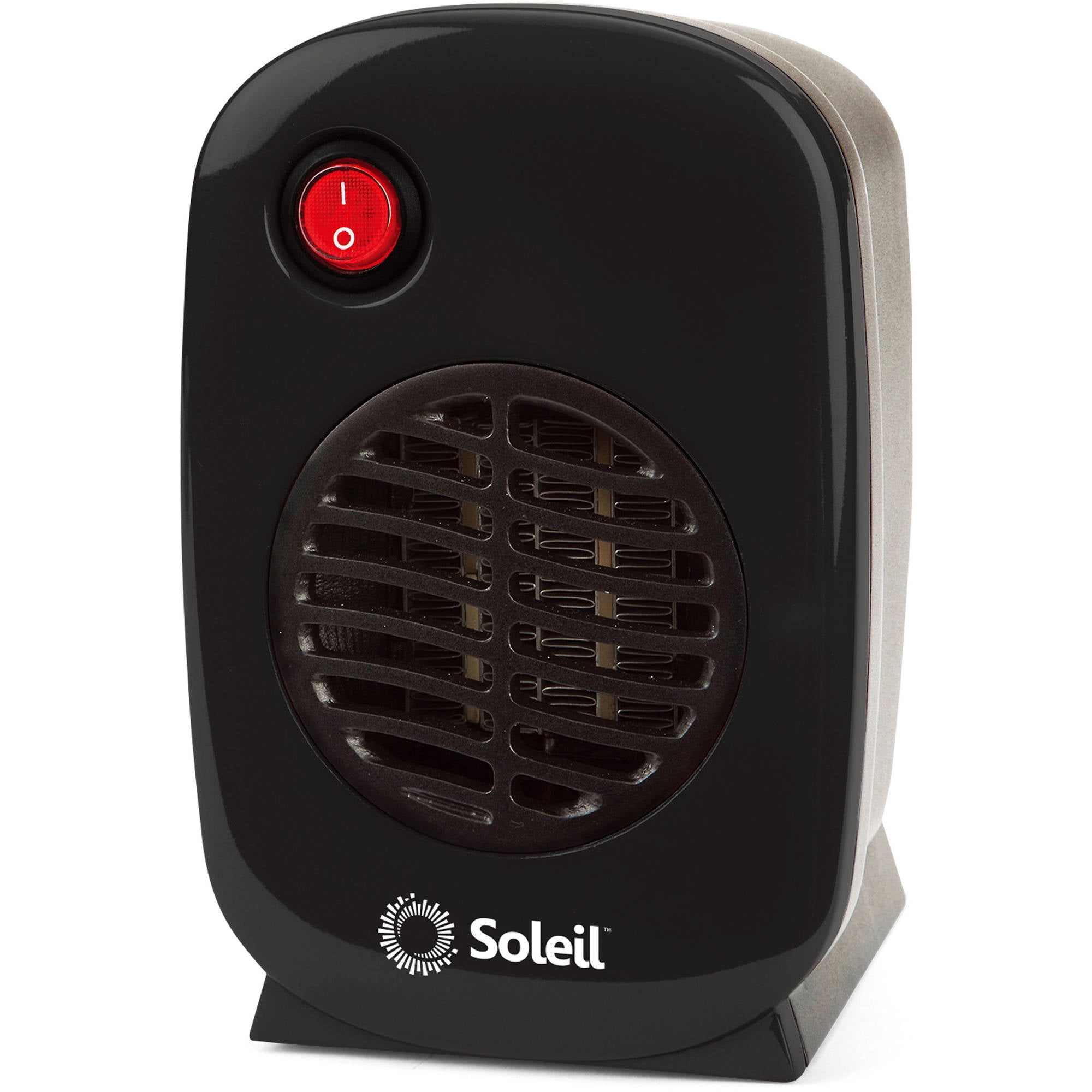 Soleil Ceramic Personal Handy Heater Thermostat Small Portable Wall Outlet BLACK 