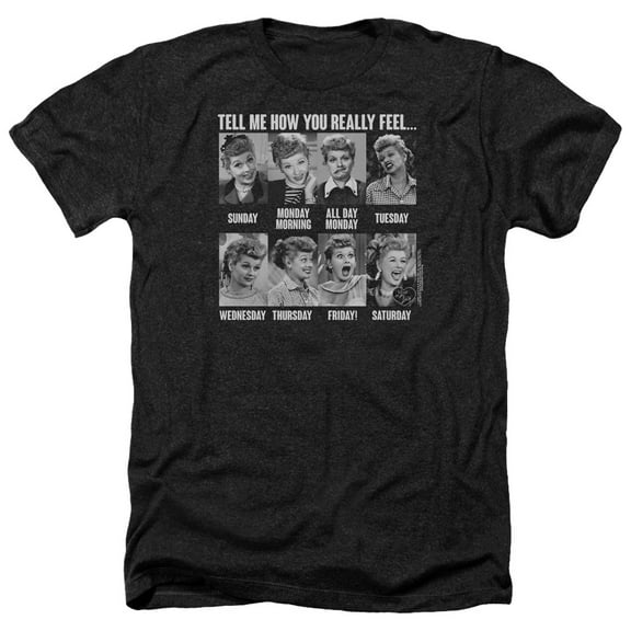 I Love Lucy - 8 Days A Week - Heather Short Sleeve Shirt - XX-Large