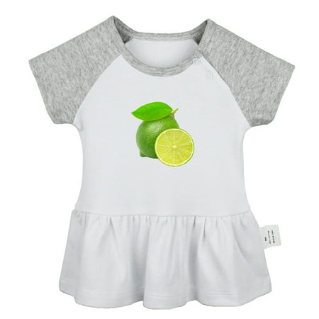 

Fruit Lime Pattern Dresses For Baby Newborn Babies Skirts Infant Princess Dress 0-24M Kids Graphic Clothes (Gray Raglan Dresses 6-12 Months)