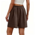 thumbnail image 4 of NTACZA High Swim Shorts For Women Bermuda Elastic Waist With Pockets Wide Leg Vacation For Relaxed Fit Walking Beach Casual Shorts, 4 of 6