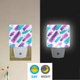 thumbnail image 2 of Yayeee LED Plug in Night Light for The Home with Auto Dusk to Dawn Light Sensors, 2 Pack, Purple Drawing, 2 of 6