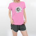 thumbnail image 2 of NAMTYQX Graphic Tees for Women Trendy Muster Oversized Slack Trending Light Graphic Short Sleeve Soft Crewneck Cute Shirts for Women Pink Size 4XL, 2 of 5