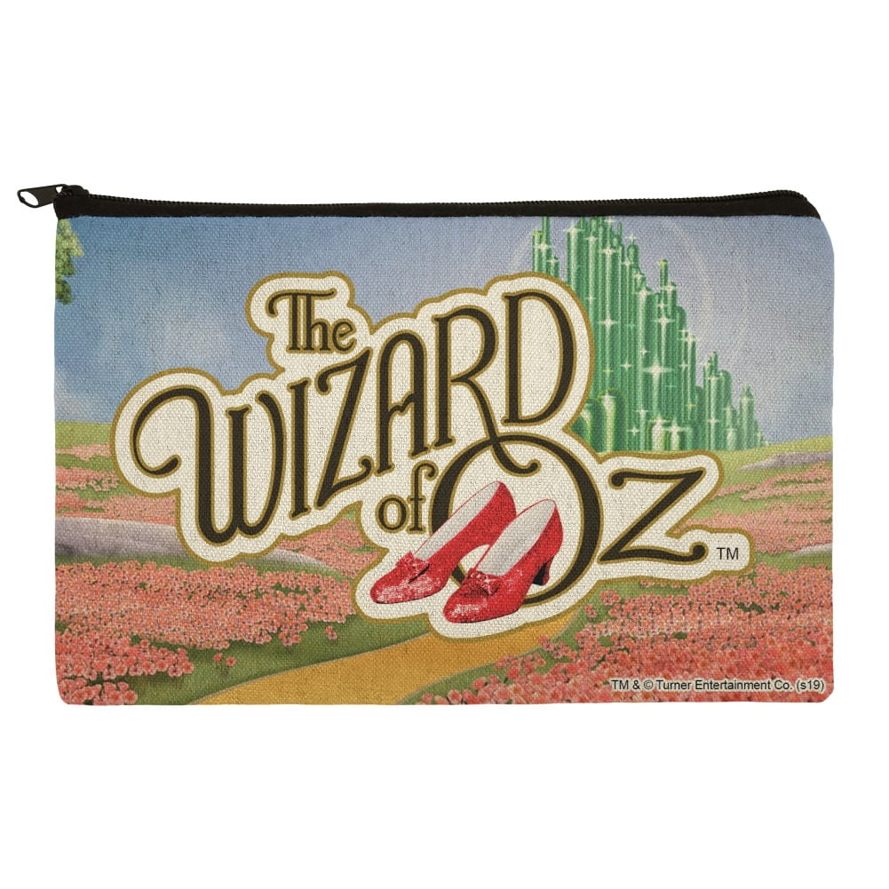 The Wizard of Oz Ruby Slippers Logo Pencil Pen Organizer Zipper Pouch