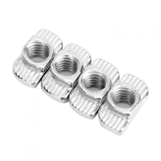 Filfeel Aluminum Profiles Nut, 100pcs Elastic Nut, CNC Lasers Cutters 3D Printers CNC Routers For CNC Plasma Cutters