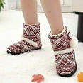 thumbnail image 4 of FAMTKT Women's Winter Snow Boots Soft Plush Warm Boots Home Mute Cute Soft Couple Hair Plush Ball Women Interior Boots, Women's Short Winter Boots, 4 of 9
