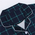 thumbnail image 4 of Ihph7 Long Pajamas for Women Set Plaid Pajamas Women Button Up Pajamas for Women Lounge Wear for Women Pajama Sets for Women 2 Piece Lounge Sets for Women Dark Green L, 4 of 8