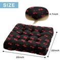 thumbnail image 7 of Cherries Floor Pillow&nbsp;– 22x22 Inch Square Meditation Cushion, Dutch Velvet, Pink & Red Fruit Print with Delicious Art Illustration, 7 of 7