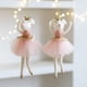 thumbnail image 2 of Bonita falda de malla rosa con colgante de ratón de ballet y corona dorada, decoración creativa de ratón para Año Nuevo y Navidad, 2 of 5