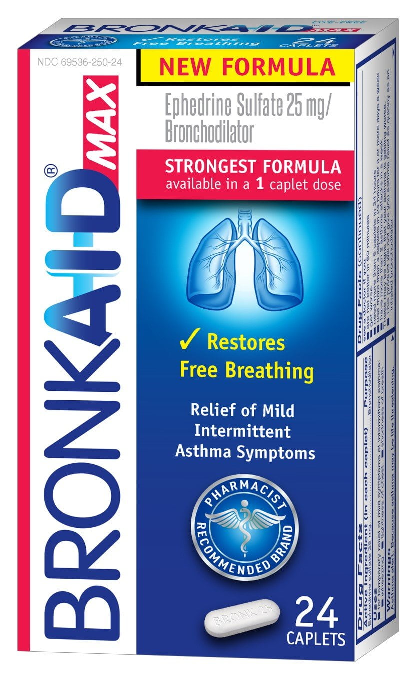 Bronkaid Max, Asthma Relief, 24 Count.
