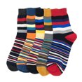 thumbnail image 4 of Flmtop Printemps Automne Mode Hommes Coloré Bande Milieu Tube Élastique Doux Chaussettes en Coton, 4 of 7