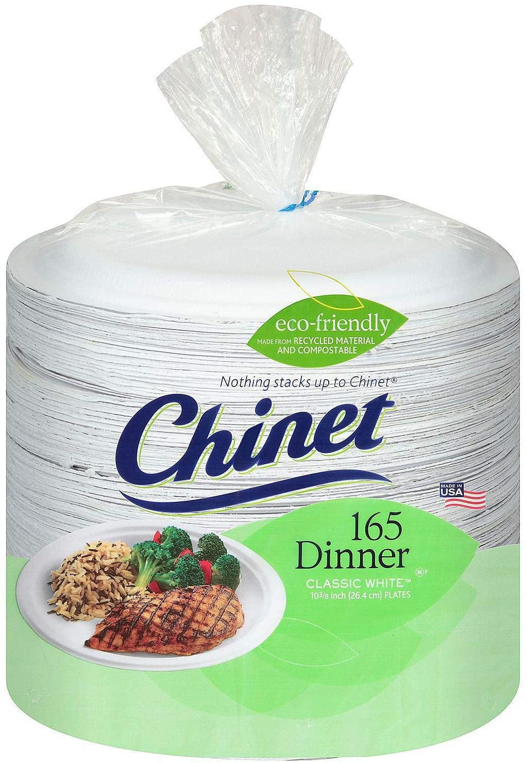 6 3/8 125 Count Chinet Classic Heavy Weight Paper Dinner Plates White