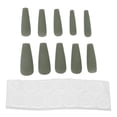 thumbnail image 2 of Uñas postizas de ataúd extralargas, 10 piezas de uñas postizas de cubierta completa, puntas de uñas postizas de ataúd, funcionalidad versátil, 2 of 8