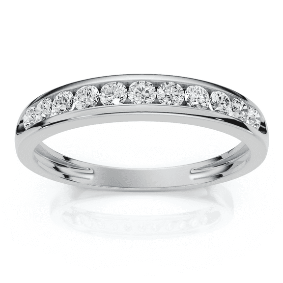 Pompeii 1/4Ct Lab Grown Channel Set Diamond Wedding Ring 14k Gold or Platinum (F,VS)
