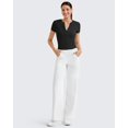 thumbnail image 6 of G4Free BareFeel Womens Workout Tops Short Sleeve Half Zip Slim Fit Athletic Shirts Gym Running Yoga Slight Crop Tshirts, 6 of 7