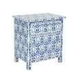 thumbnail image 2 of Mughal bone inlay bedside blue, bone inlay nightstand blue, bone inlay furniture, bone inlay tables, 2 of 4