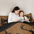 thumbnail image 5 of Feelyou Moose Elk Deer Bedding Comforter Set for Kid, Pine Tree Botanical Twin Comforter Sets, Farmhouse Animals Theme Reversible Bedding Set, Super Cozy Room Decor, 2-Piece, 5 of 8