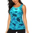 thumbnail image 2 of Haiem World Turtle Day Workout Tank Tops for Women, Athletic Sports Slim-Fit Tank Tops, Compression Sleeveless Dry Fit Shirts,Athletic Shirt-Medium, 2 of 9