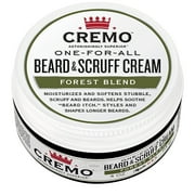 Cremo Beard & Scruff Cream, Forest Blend Scent, All Hair Types, 4 oz