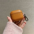 thumbnail image 1 of DIY Luxury Soft Leather Customization Earphone Case For Airpods 3 Pro 1 2 Cover Customer Name Letters Print Protective Cover Brown For Airpods Pro, 1 of 6