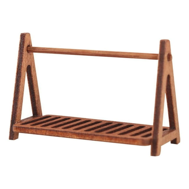 HILABEE Modèle Miniature de Maison de Poupée 1/12 Étagère à Pain Meubles Jouets Marron Marron