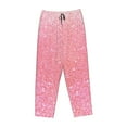 thumbnail image 4 of Haiem Sparkly Pink Glitter Women's Pajama Pants Ultra Lightweight Pjs Bottoms Sleepwear Bottom Pants With Pocket Drawstring-Small, 4 of 7