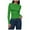 Green, variant on COMVALUE Double Lined High Round Neck Long Sleeve Tops for Women with Built in Bra Nylon Basic Crop Fall Tee Shirts (Green, L)