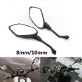 thumbnail image 3 of Universal 2Pcs Motorcycle Big Size Rear Mirror Black Motorcycle Motorbike Chrome Scooter Rearview R, 3 of 5