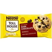 Angle View: Nestle Toll House Dark Chocolate Chip Morsels 10 Oz. Bag (Pack of 2)