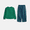 Ultimate green, variant on Wonder Nation Boys' Waffle Top and Flannel Pants Sleep Set, 2-Piece, Sizes 4-18