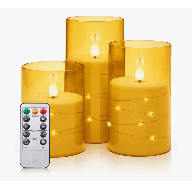 Xtellar 3 Velas Eléctrica Led Control Remoto Sin Llama Impermeables
