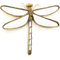 Decorative gold Dragonfly Mirrors - Gold Resin and Glass Wall Decor, Perfect for Victorian and European Themed Homes