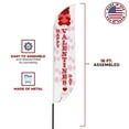 thumbnail image 5 of Happy Valentine's Day Sign Feather flag Pole Mount for Outdoor by DreamController | 11.5 FEET Long Polyester Outdoor Banner Flag Pole Kit for Easy Hang | HD Print Swooper Flag Pole Stand for Valentin, 5 of 8