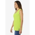 thumbnail image 3 of Woman Within Plus Size Perfect Sleeveless Shirred V-Neck Tunic, 3 of 3