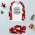 thumbnail image 4 of Red Plaid Rudolph-Themed Family Christmas Pajamas, Matching Set for Families and Pets, Cotton Blend, 4 of 7