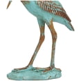 thumbnail image 4 of 4" x 16" Teal Polystone Distressed Bird Sculpture with Brown Wood Inspired Accents, by DecMode, 4 of 8