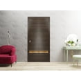 thumbnail image 3 of Sliding Closet Bi-fold Doors 84 x 80 inches | Planum 2010 Chocolate Ash with Frosted Glass | Sturdy Tracks Moldings Trims Hardware Set | Wood Solid Bedroom Wardrobe Doors, 3 of 5