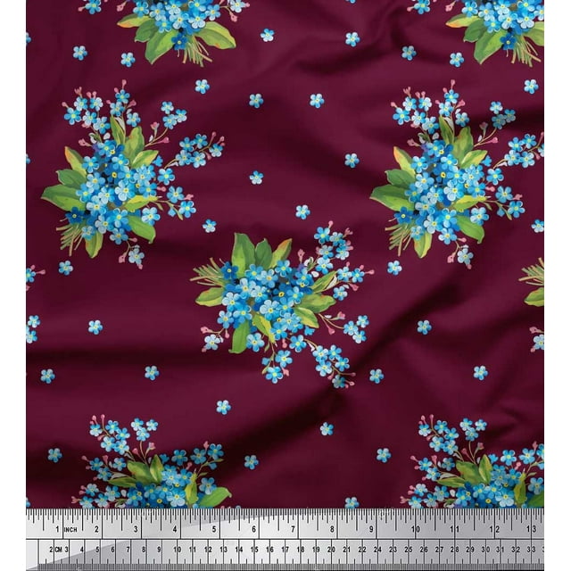 Soimoi Green Cotton Poplin Fabric Semi Circle Geometric Decor Fabric Printed Yard 42 Inch Wide