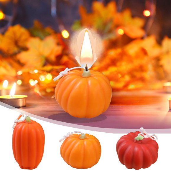 Vela Aromática de Calabaza para Halloween | Decoración para Acción de Gracias | Hecha a Mano | Vela de Ambiente Avanzado | Cera de Naranja | 6,3 X 4,5 Cm | 87 G