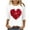 White, variant on Valentines Shirts Women Love Heart Printed Crewneck 3/4 Sleeve Tops Plus Size S-3X Loose Fit Casual Holiday Tees (XL, White 01)