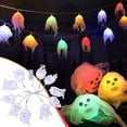 thumbnail image 1 of 10 LED Halloween String Lights LED White Gauze Skull Battery Decoration Lights, 1 of 9