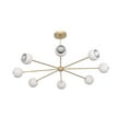 thumbnail image 2 of 8 Light Modern Raw Brass chandelier light Fixture, 2 of 10
