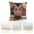 thumbnail image 4 of SHANXI Cute Cats Throw Pillow Covers Decorative Square Cushion Cases for Home Sofa Bedroom Livingroom 22x22in, 4 of 5
