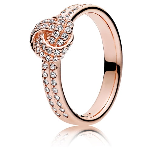 Sparkling Love Knot, Clear CZ Ring sz 54 180997CZ-54