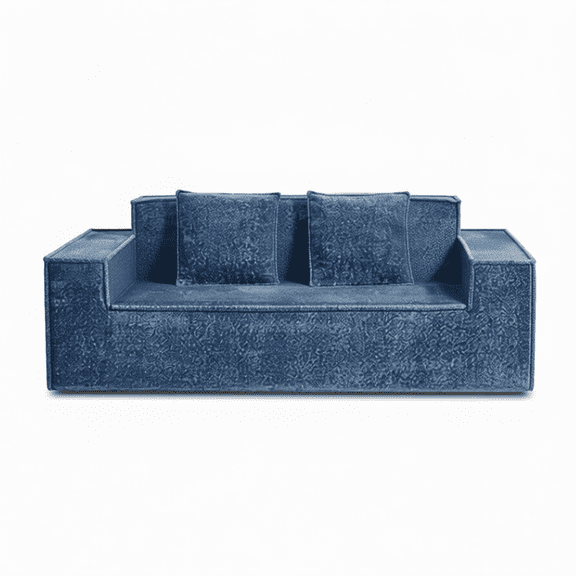 77-Inch Chenille Upholstered Modern Cloud Loveseat Sofa, Small Armless Couch for Living Room