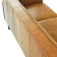 thumbnail image 3 of Harvey Mid-Century Modern Tight Back Genuine Leather Sofa in Tan, 3 of 6
